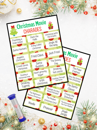Christmas Movie Charades Printable Game