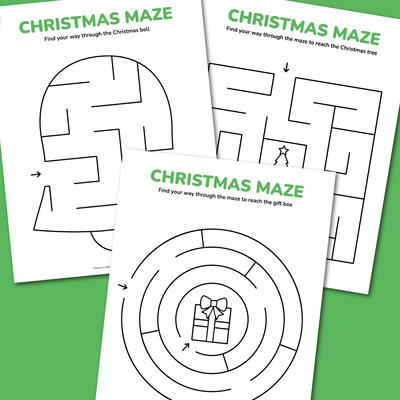 Printable Christmas Mazes