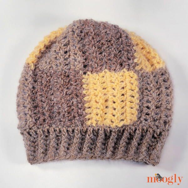 Big Checked Crochet Hat Big Checked Crochet Hat