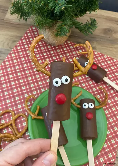 Reindeer Cakes On A Stick