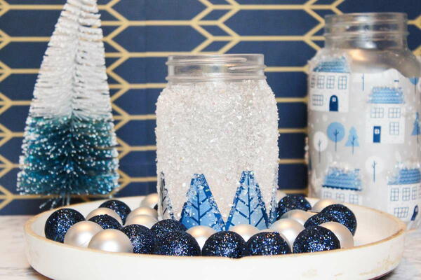 Winter Candle Holder Craft Winter Candle Holder Craft