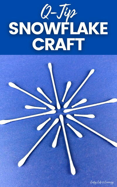 Q-tip Snowflake Craft Q-tip Snowflake Craft