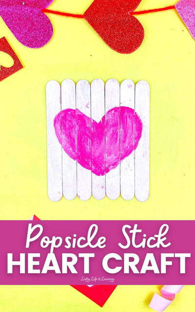 Popsicle Stick Heart Craft Popsicle Stick Heart Craft