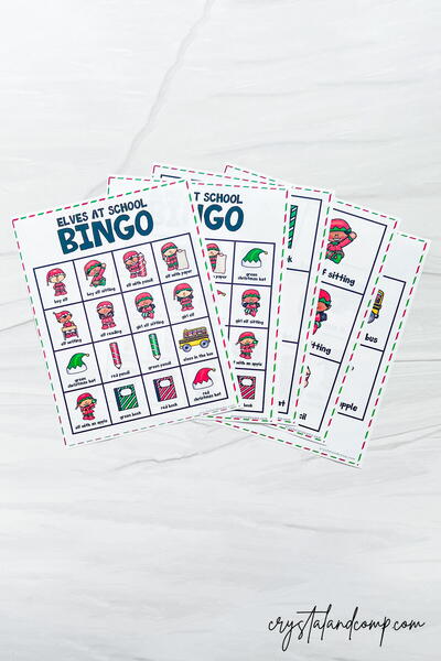 Elf Bingo Printables Elf Bingo Printables