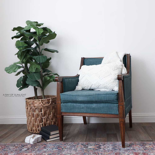 Stylish Teal Fabric Chair Stylish Teal Fabric Chair