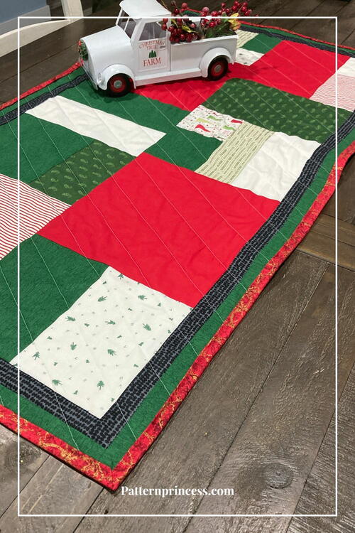 Mosaic Color Block Christmas Table Runner Pattern Mosaic Color Block Christmas Table Runner Pattern
