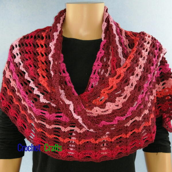 Lacy Double V-stitch Rectangular Shawl Lacy Double V-stitch Rectangular Shawl