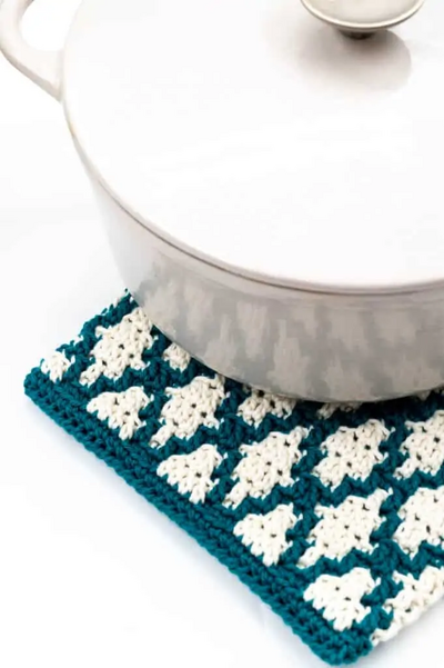 Mosaic Crochet Hot Pad Mosaic Crochet Hot Pad