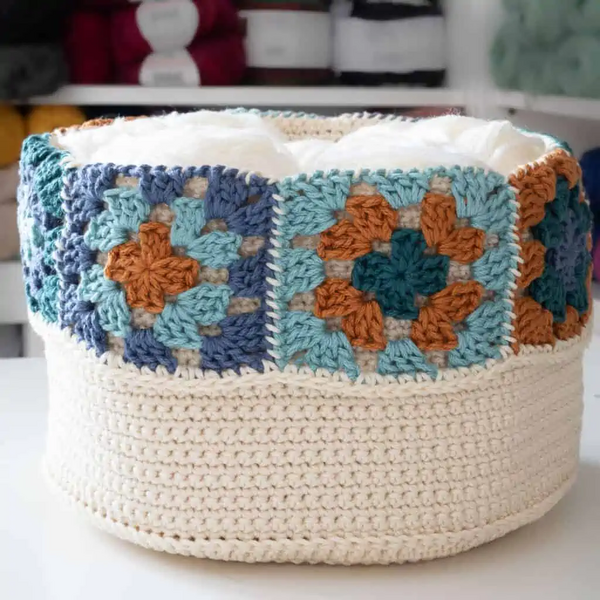 Granny Square Basket Free Crochet Pattern Granny Square Basket – Free Crochet Pattern