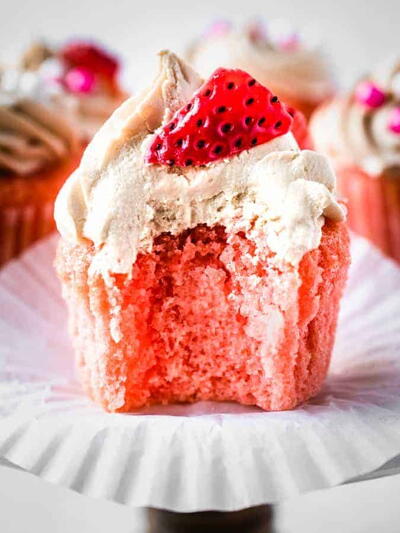 Pink Champagne Cupcakes With White Chocolate Buttercream