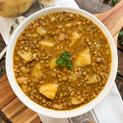 Classic Spanish Lentil & Potato Stew | Heartwarming One-pan Recipe