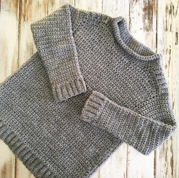 Kids Ribbed Shoulder Sweater Kid's Ribbed Shoulder Sweater