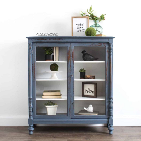 Distressed Blue Cabinet Distressed Blue Cabinet