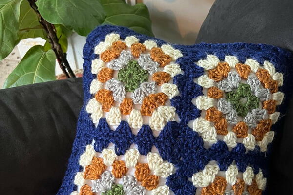 Granny 4 Square Pillow Granny 4 Square Pillow