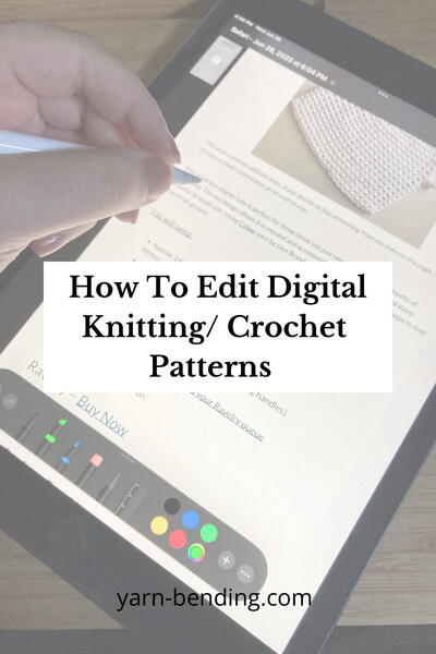 How To Markup Digital Knitting / Crochet Patterns 