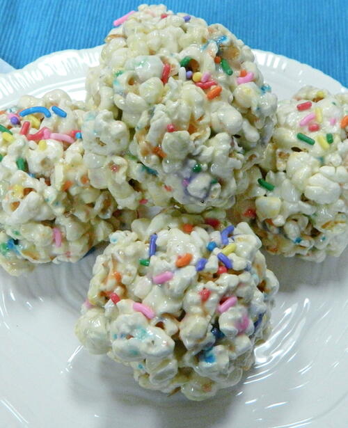Funfetti Popcorn Balls Funfetti Popcorn Balls