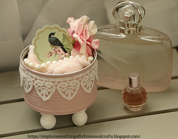 Transforming A Metal Can Into Shabby Chic Keepsake Decor Transforming A Metal Can Into Shabby Chic Keepsake Decor