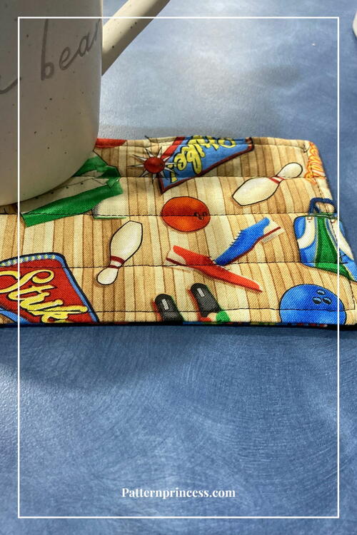 Bowling Lane And Strikes Table Runner Pattern And Mug Rugs Bowling Lane And Strikes Table Runner Pattern And Mug Rugs
