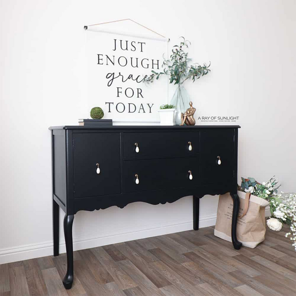 Chalk Painted Black Buffet Chalk Painted Black Buffet