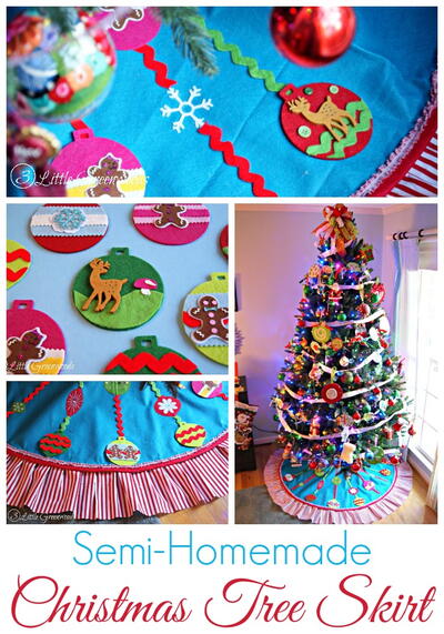 Diy No Sew Christmas Tree Skirt Diy No Sew Christmas Tree Skirt