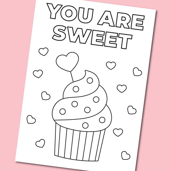 Printable Valentines Day Coloring Card Printable Valentine’s Day Coloring Card