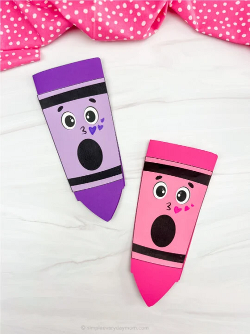 Valentine Crayon Card Craft Valentine Crayon Card Craft