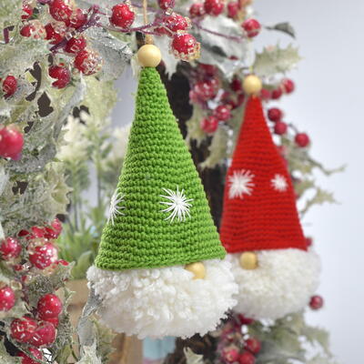 Crochet Christmas Gnome Ornament Free Pattern