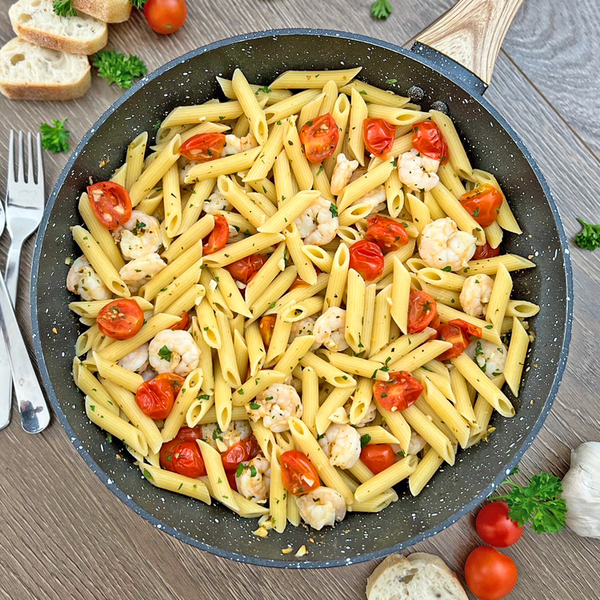 20-minute Pasta With Cherry Tomatoes Shrimp 20-minute Pasta With Cherry Tomatoes & Shrimp