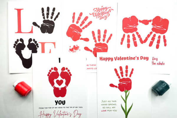 Valentines Day Handprint Art Valentine's Day Handprint Art