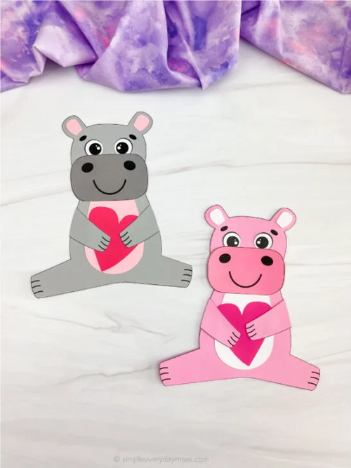 Hippo Valentine Craft Hippo Valentine Craft