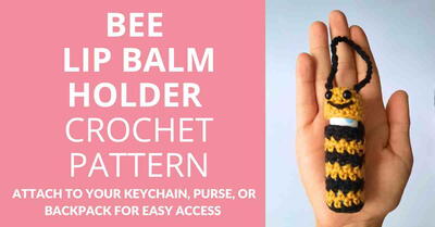 Bee Lip Balm Holder Crochet Pattern