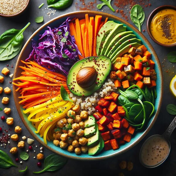 Vibrant Vegan Rainbow Buddha Bowl Vibrant Vegan Rainbow Buddha Bowl