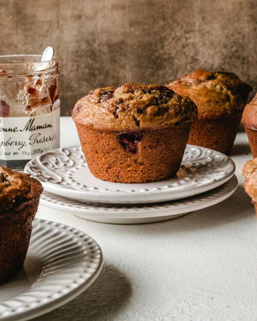 Bakery-style Lemon Ricotta Muffins With Raspberry Jam Bakery-style Lemon Ricotta Muffins With Raspberry Jam