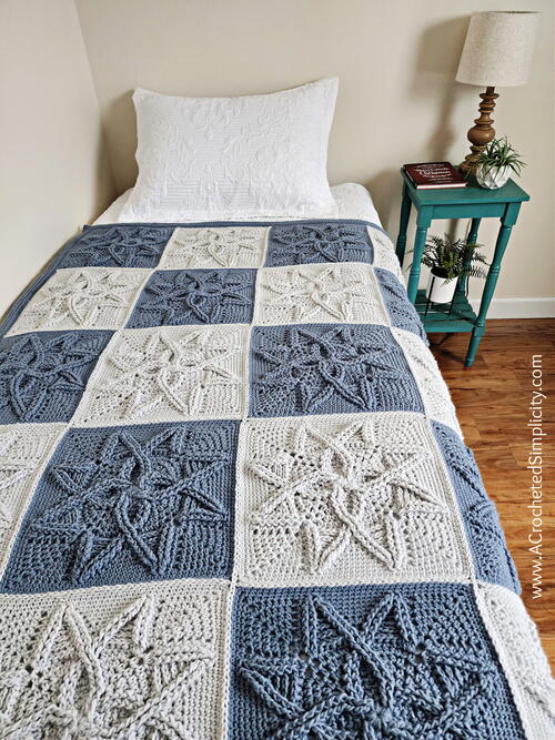 Cabled Blooms Crochet Blanket Cabled Blooms Crochet Blanket