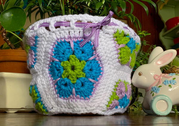 Springtime Flower Pot Cover Springtime Flower Pot Cover