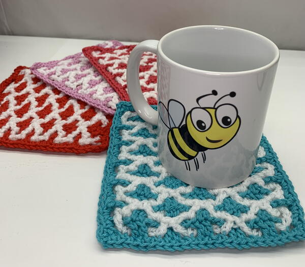 Interlocked Diamonds Coaster Interlocked Diamonds Coaster