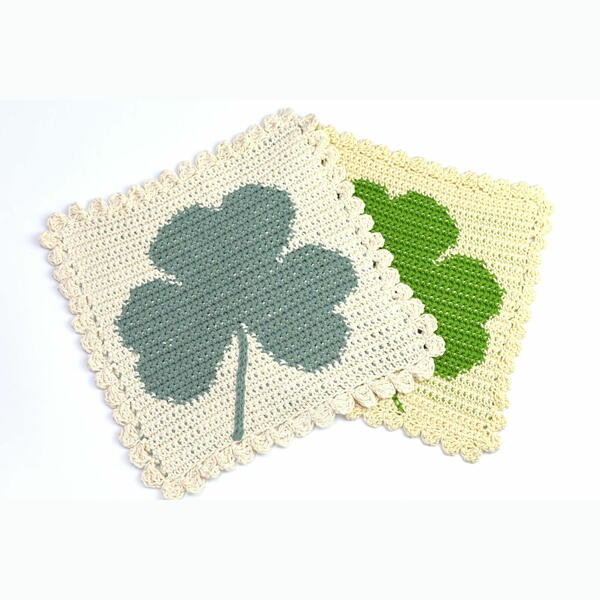 Shamrock Washcloth Free Crochet Pattern Shamrock Washcloth Free Crochet Pattern
