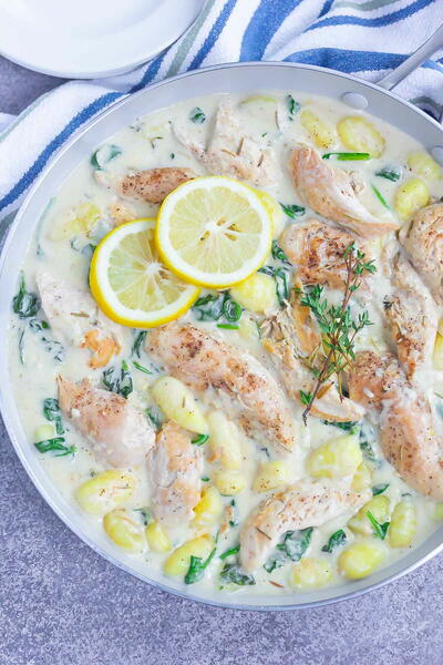 One Pan Lemon Parm Chicken Gnocchi One Pan Lemon Parm Chicken Gnocchi