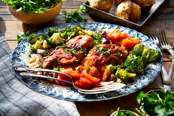 Bbq Sheet Pan Chicken And Veggies Bbq Sheet Pan Chicken And Veggies