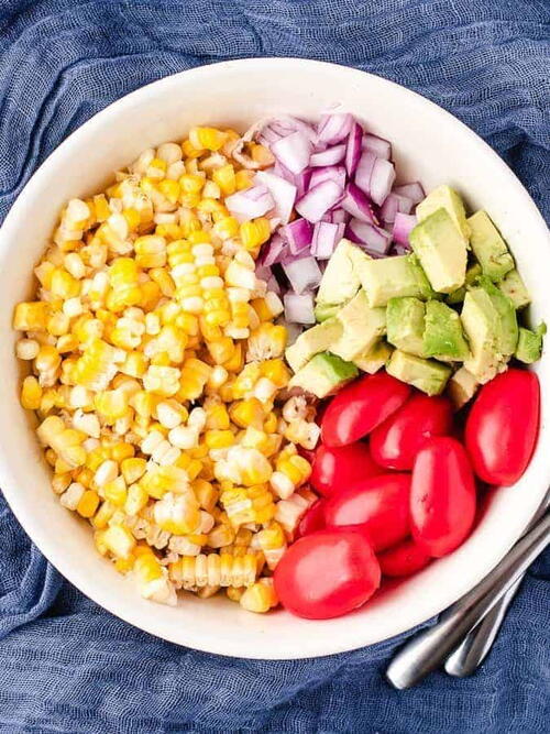 Avocado Corn Salad With White Balsamic Honey Reduction Avocado Corn Salad With White Balsamic Honey Reduction