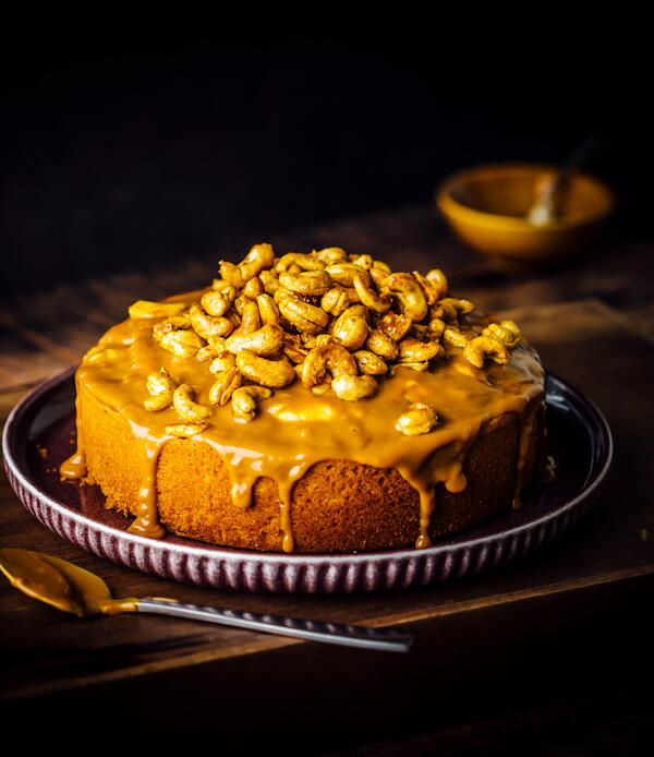Dulce de Leche and Coffee Glazed Cashew Cake Dulce de Leche and Coffee Glazed Cashew Cake