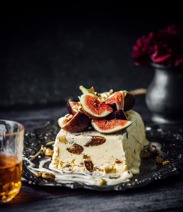 Fig Walnut and Whiskey Semifreddo Fig Walnut and Whiskey Semifreddo