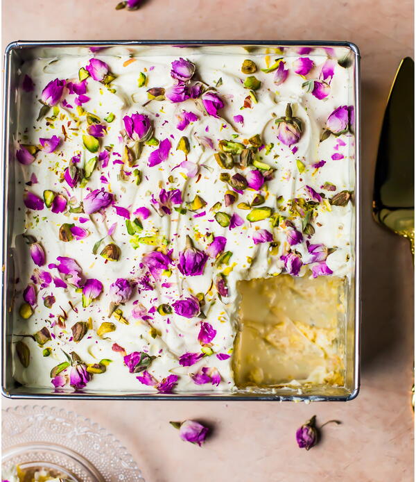 Saffron Pistachio Tres Leches Cake Saffron Pistachio Tres Leches Cake