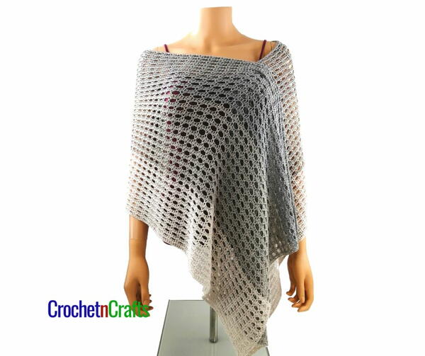 Half Double And V-stitch Super Fine Crochet Wrap Half Double And V-stitch Super Fine Crochet Wrap