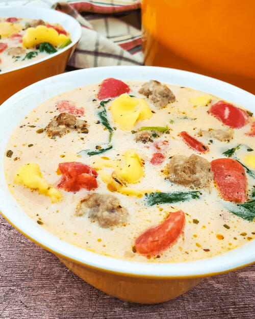 Sausage Spinach And Tortellini Soup Sausage Spinach And Tortellini Soup