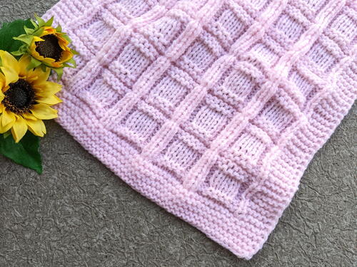 Knit Chessboard Baby Blanket Knit Chessboard Baby Blanket