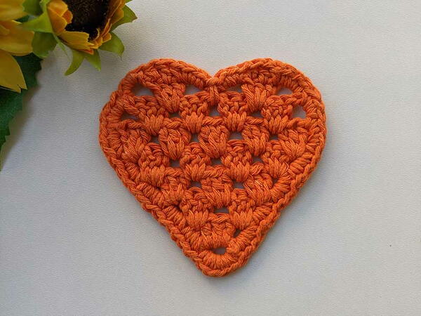 Crochet Heart Coaster Crochet Heart Coaster