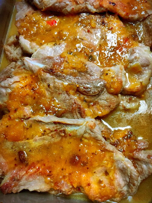 Juicy And Savory Pork Steak With Mango Chutney Juicy And Savory Pork Steak With Mango Chutney