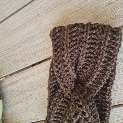 Twisted Train Crochet Headband