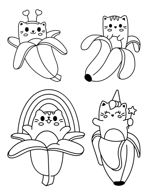 Free Printable Cute Kawaii Cat Coloring Pages Free Printable Cute Kawaii Cat Coloring Pages